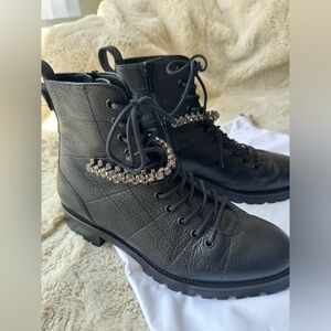 Black Jimmy Choo Combat Boots